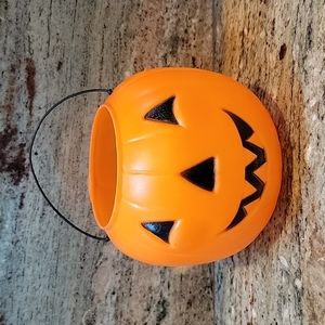Vintage Pumpkin Blow Mold Trick or Treat Bucket * General Foam USA